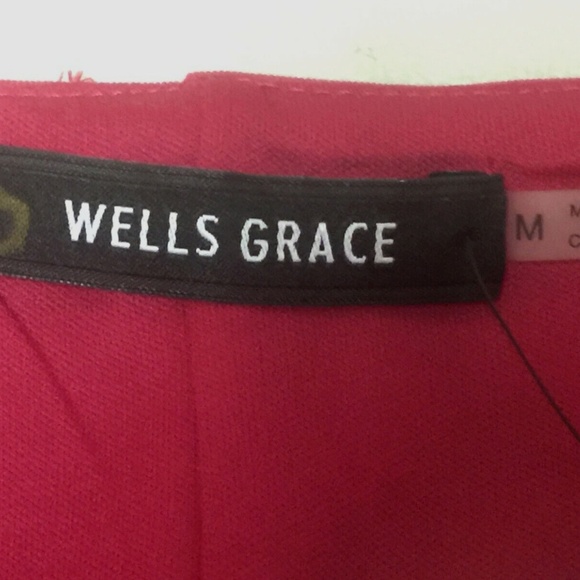 NWT~WELLS GRACE Fuchsia Pink Asymmetrical Zipper Short Modern Mini Skirt~M - Picture 9 of 9